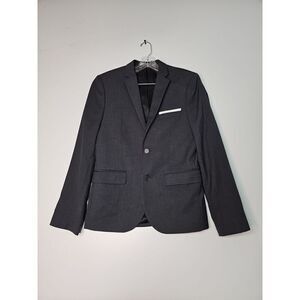 H&M Mens Gray Slim Fit Suit Sport Blazer Jacket  Size 34R